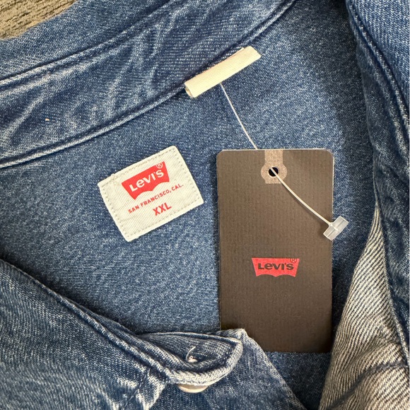 Levi’s Truckee Denim Overshirt XXL NWT Long Sleeve Button Workwear Shirt Jacket - Picture 4 of 9